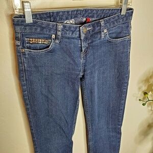 Guess Womens Foxy Skinny Leg Jeans Size 26 - Dark, Embellished